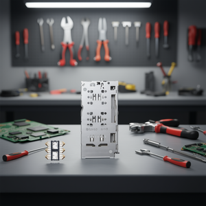 Vassoio Porta SIM e Lettore Schede SD in Metallo per Samsung Galaxy A9 2018 A920F - Ricambio - Product Image 3