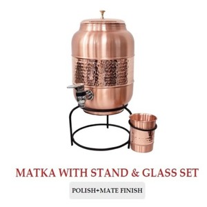 Dispensador de agua de cobre martillado más vendido con grifo y tapa de latón, estilo vintage, para el hogar - Product Image 2