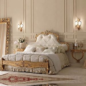 Offre Spéciale : Ensemble de Chambre Emma Luxe Classique Blanc et Or – Lit Capitonnée avec Cadre Rembourré et Meubles en Bois Sculpté Élégant - Product Image 2