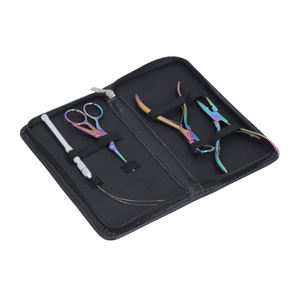 Kit de pinces à extensions capillaires de qualité supérieure avec poignée confortable, outil pour micro-anneaux et ensemble d'aiguilles à enfiler - Product Image 2