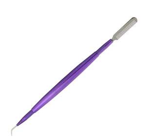 Outil de beauté 2-en-1 en acier inoxydable violet pour rehaussement et permanente des cils avec peigne, outil léger pour rehaussement des cils - Product Image 1