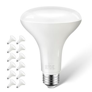 Lampadina LED BR30 per Faretto, 850 Lumen, Confezione da 12, Luce Calda per Interni 3000K, Attacco Standard E26, Categoria Prodotto Lampade BR - Product Image 1