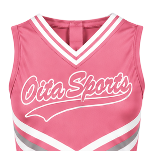 Pink Cheer <b>Shirt</b> Sleeveless Team Athletic Sports Top Performance Uniform Training Practice Competition Cheerleading Apparel - Product Image 6