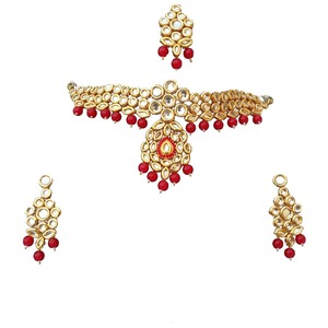Vintage Style Zircon Flower Shape Alloy 24K Gold Plated Jewelry Set Necklace Earrings Headpiece White Wedding Anniversary - Product Image 3