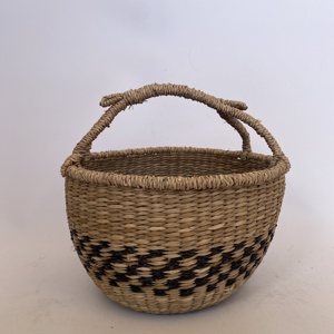 Panier de rangement en jonc de mer avec poignées en osier fait à la main pour cuisine salle de bain décoration meilleur prix direct Vietnam - Product Image 5