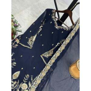 Hermoso conjunto de Dupatta superior y elegante para mujer para fiestas - Product Image 3