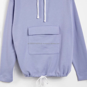 Premium personalizado en blanco de gran tamaño sudadera pulóver 100% algodón gota hombro pesado sudaderas con capucha Hombres estilo de bolsillo único - Product Image 1