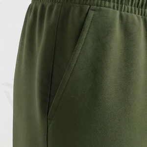 Pantalones Cortos Deportivos de Algodón 100% para Hombre, con Logotipo Personalizado, Tejido Sólido, para Gimnasio, Natación, Playa, Verano, Color Liso, Servicio OEM, Estilo Premium - Product Image 5