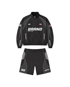 Custom Men Running Outdoor Sportswear Waterproof 2-in-1 Design Streetwear Drawstring Nylon Windbreaker Tracksuit <b>Track</b> <b>Jacket</b> - Product Image 1
