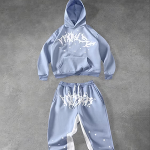 OEM ODM Autumn Casual Streetwear French Terry Sweatsuit Jogger Custom Logo Digital Print Breathable Midweight Cotton Solid Men's - Product Image 1