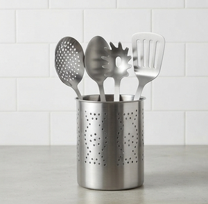 <b>Metal</b> Utensil Holder Caddy 4 Kitchen Tools Rust Resistant Modern Storage Organizer - Product Image 5
