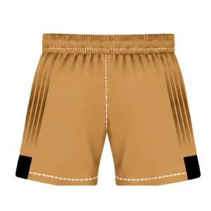 Conjunto de Rugby Marrón Dorado y Negro, Jersey de Manga Corta con Cuello Redondo y Pantalones Cortos a Juego, Uniforme Deportivo Transpirable para Entrenamiento de Equipo - Product Image 6
