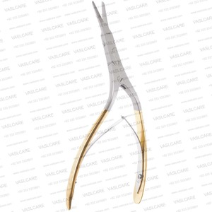 Tijeras dentadas Caplan de 19.5 cm de acero inoxidable para cartílago septal con articulación de doble acción para rinoplastia y septoplastia - Product Image 2