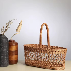 Tradebyd Premium Rattan Baskets Eco Chic Handmade <b>Storage</b> <b>Bins</b> for Home Decor - Product Image 1