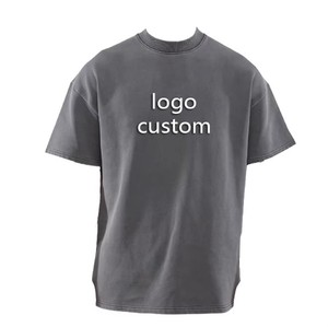 T-shirt décontracté surdimensionné en jersey 100 % coton vieilli de haute qualité, écologique et respirant pour homme - Product Image 6