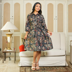 Elegante Vestido Camisero de Algodón Estilo Boho para Mujer - Product Image 4