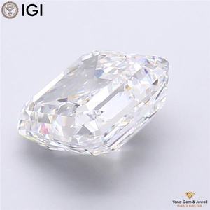 Magnifique solitaire 3,00 carats, couleur D, clarté VS1, taille Asscher, avec diamant de laboratoire CVD certifié IGI pour bague de créateur - Product Image 3