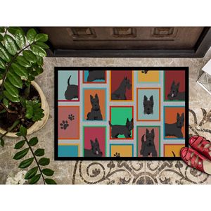 Paillasson Scottish Terrier Tapis d'entrée intérieur/extérieur antidérapant 24H X 36W Paillasson lavable à poils bas pour porte d'entrée - Product Image 3