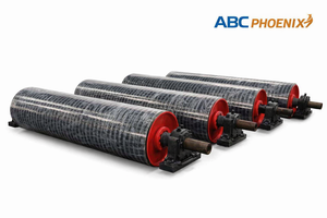 Customized Rubber <b>Roller</b> <b>Conveyor</b> Drum Textured Surface Industrial Transfer Wheel for <b>Conveyor</b> Systems - Product Image 2