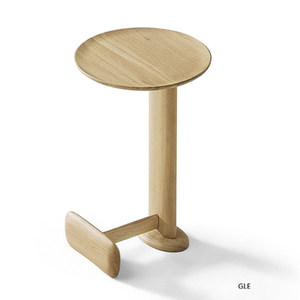 Premium Curved Solid Wood Nightstand-C-Frame <b>Bedside</b> <b>Table</b> in Dark Walnut-Modern Minimalist Bedroom Furniture Durable Handmade - Product Image 3