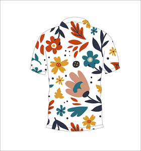 เสื้อโปโลพิมพ์ลายดอกไม้แบบกำหนดเอง แขนสั้น สวมใส่สบาย เหมาะสำหรับกอล์ฟ เทนนิส ชุดทีมฤดูร้อน - Product Image 2