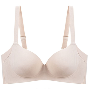 Sujetador Push-Up sin Costuras y Transpirable para Mujer, Copa Tres Cuartos, Tirantes Ajustables, Color Sólido, Tejido de Spandex/Nylon, Espalda en U - Product Image 1