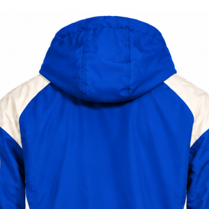 Ensemble short et sweat à capuche en nylon bleu roi pour homme, couleur unie, léger, avec fermeture éclair quart, pour le sport, la remise en forme, l'entraînement et les tenues décontractées - Product Image 4
