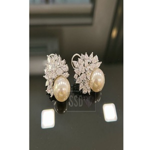 Graceful Premium Quality <b>Silver</b> Polish Earrings Modern Wear Party Wedding Function Wear Collection For Women And Girl - Product Image 1
