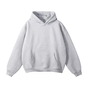 Sweat à capuche pour homme personnalisé, 380 g/m², 100 % coton, épais, uni, décontracté, coupe oversize, épaules tombantes, sans cordon - Product Image 4