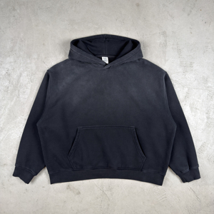 Sweat à capuche ample rétro personnalisé en coton épais 100 % anti-rétrécissement, délavé à l'acide, coupe décontractée, épaules tombantes, imprimé, style streetwear pour homme - Product Image 1