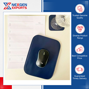 ลดราคาพิเศษ! แผ่นรองเมาส์หนัง PU คุณภาพสูงจาก Nexgen Exports พร้อมชุดแผ่นรองแก้วกาแฟ ขนาด 18x18 ซม. ราคาสุดคุ้ม - Product Image 2