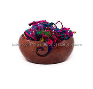 Cuenco de hilo de madera hecho a mano, soporte de hilo de palisandro, caja de almacenamiento de hilo de ganchillo, cuenco de bola de hilo, regalo para cumpleaños de madre - Product Image 2
