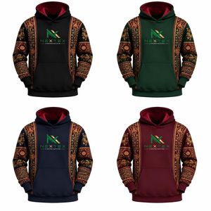 Sudadera con Capucha Personalizada para Hombre, Estampado Dorado Barroco, Estilo Urbano de Invierno, Hip Hop, Chaqueta de Forro Polar Extra Grande, Sudadera Informal con Capucha - Product Image 6