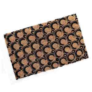 Alfombra de entrada de fibra de coco con base de goma, antideslizante y ecológica - Product Image 1