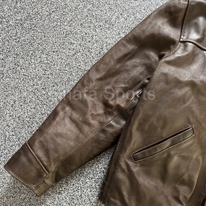Leather Women <b>Jackets</b> Brown Designer Manufactures Classic Collar <b>Straight</b> Woman Leather <b>Jackets</b> For sale - Product Image 6