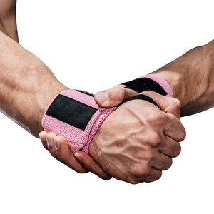 Correas de Soporte para Muñeca de Caucho Natural Rosa, Resistentes, con Cierre de Gancho y Bucle, para Levantamiento de Pesas, Entrenamiento en Gimnasio, Unisex, Ajustables, Protector de Palma - Product Image 2