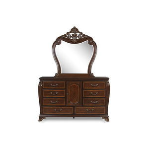 Moana Modern Dresser Made of Mahogany <b>Wood</b> Durable with Chocolate Finish and 8 Drawers for Bedroom & Living Room Use - Product Image 1