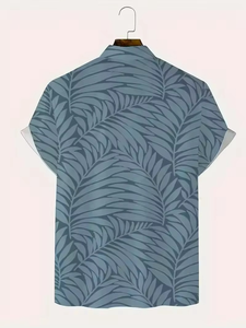 Chemise à manches courtes personnalisée décontractée et douce pour l'été, style plage hawaïenne pour hommes - Product Image 4