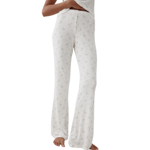 Conjunto de Pijama de Dos Piezas de Modal Acanalado para Mujer, Tejido Suave - Product Image 5