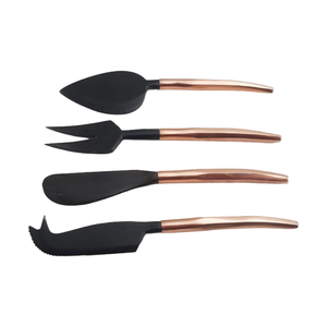 Elegante Juego de Cubiertos de Acero Inoxidable con Mango de Resina Metálica, Cuchara, Tenedor y Cuchillo para Uso Doméstico y Hotelero - Product Image 1