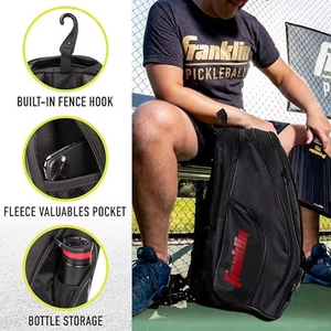 Sac de pickleball personnalisé en PU 600D à cadre externe, grande capacité 50-70L, avec compartiment à chaussures séparé – Vente chaude - Product Image 6
