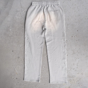 Factory Rate Customized Women's <b>Trouser</b> Loose Oversized Acid Wash Vintage Baggy Pant Distressed <b>Elastic</b> <b>Waist</b> Feather - Product Image 5