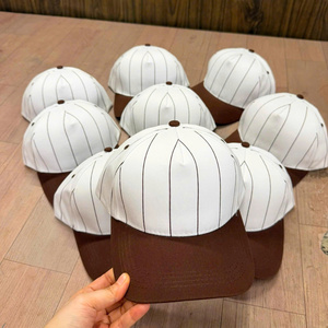 Structured Baseball Cap Custom Logo 5 Panel Mix Two Tones Curved Brim Embroidery Cotton Fabric Wholesale Outdoor <b>Wedding</b> Party - Product Image 2