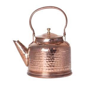 Tetera de Cobre con Diseño Tallado a Mano y Acabado Brillante para Servir Té y Café, Utensilios de Mesa para Té y Espresso - Product Image 3
