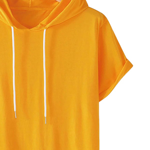 Sudaderas con Capucha de Manga Corta OEM ODM, Sudadera con Capucha de Algodón con Logotipo Personalizado, Sudadera Ligera Informal para Hombre y Mujer, Suministro al por Mayor - Product Image 5