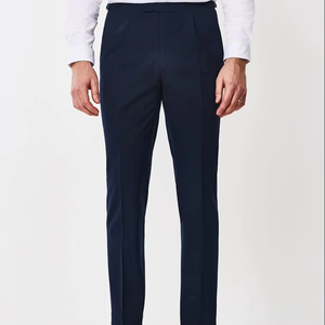 <b>Men's</b> Classic Business Casual <b>Trousers</b> Thin Stretch Straight-leg Slim Fit Long <b>Pants</b> Pleated <b>Plus</b> <b>Size</b> Tapered Dress <b>Pants</b> - Product Image 1