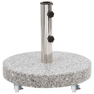 Base rotonda parasole 66.1 lb in granito grigio per ombrelloni e basi per Patio - Product Image 1