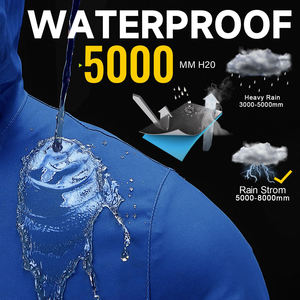 Chaqueta Cortavientos Impermeable Ligera de Softshell con Cierre de Cremallera, Chaqueta Deportiva Resistente Personalizada para Hombre, para Correr, Senderismo y Deportes - Product Image 6