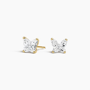 Pendientes de diamantes con motivo de mariposa simétrica - Product Image 1