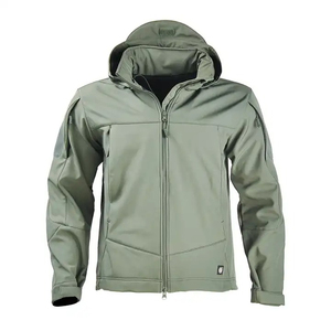 Veste unisexe d'hiver imperméable et respirante en fausse fourrure de mouton, camouflage, avec fermeture éclair, col montant et capuche, coupe-vent, couleur unie – Grande Vente - Product Image 3